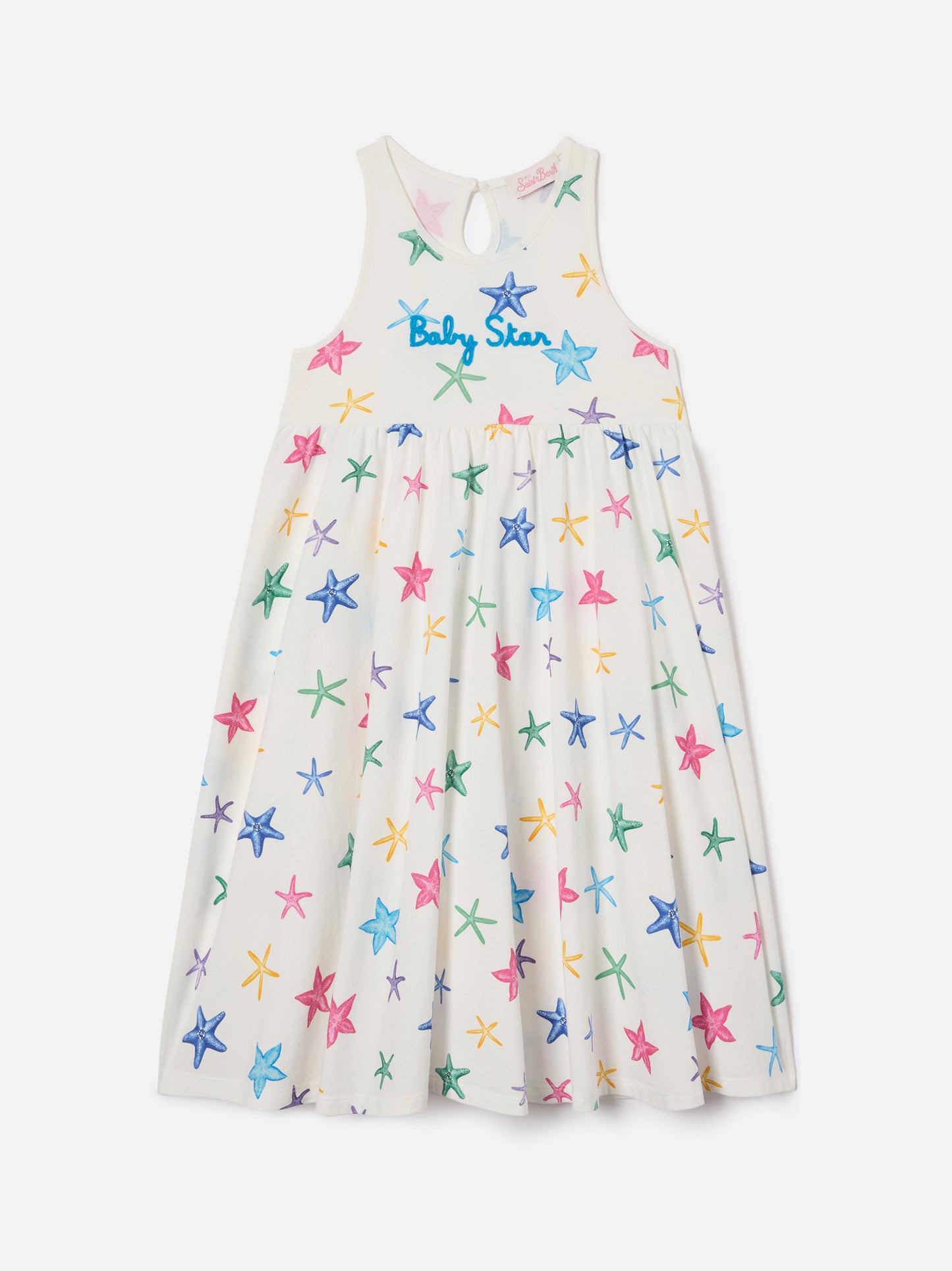 Robe Masha en pur coton biologique avec imprimé étoile de mer all-over 