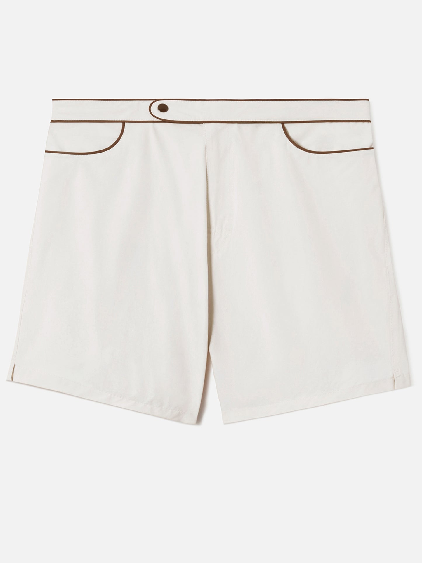 Master Piping swim shorts in solid white