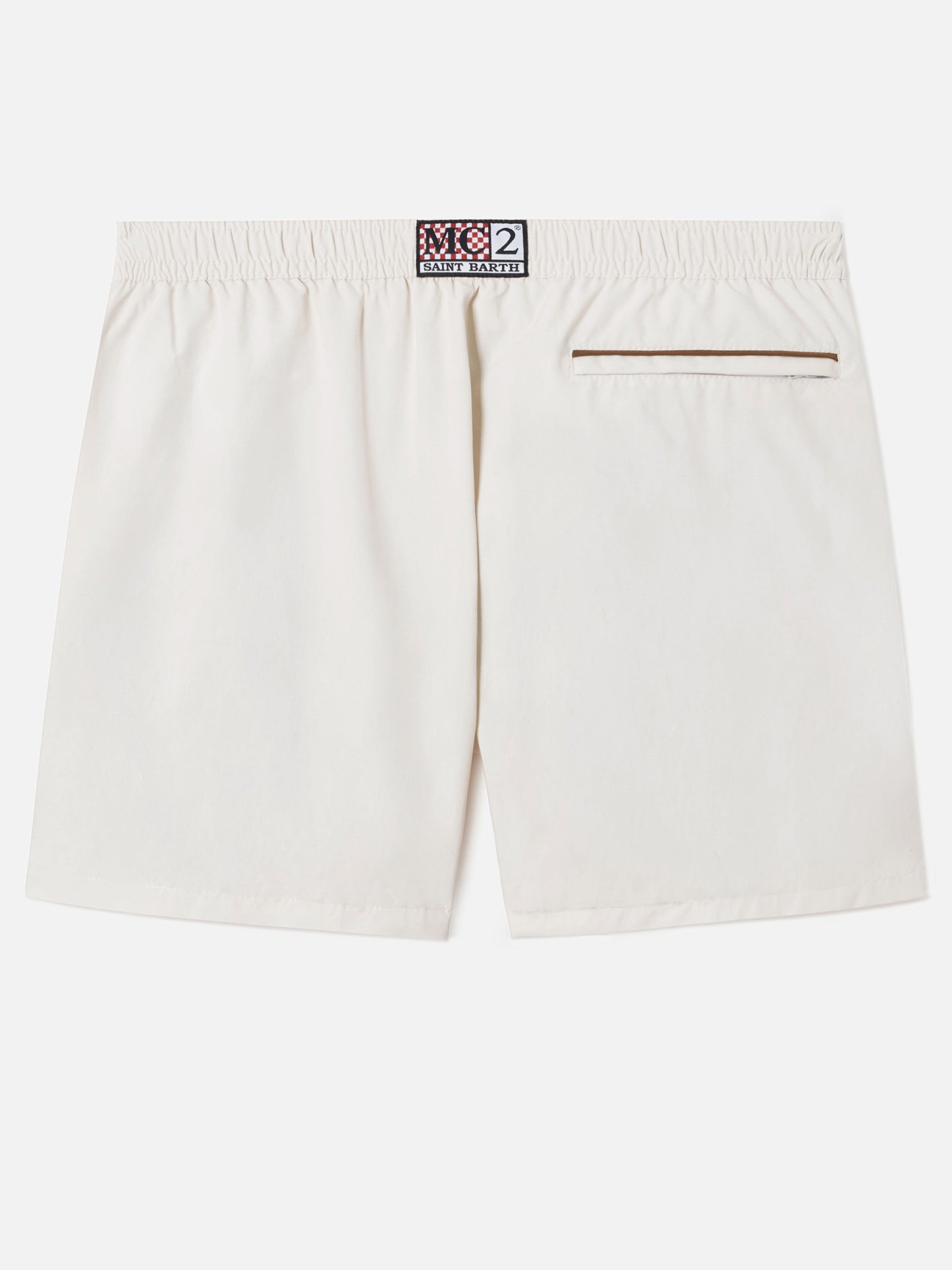 Master Piping Badeshorts in Weiß 