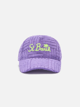 Matthew purple terry cloth cap