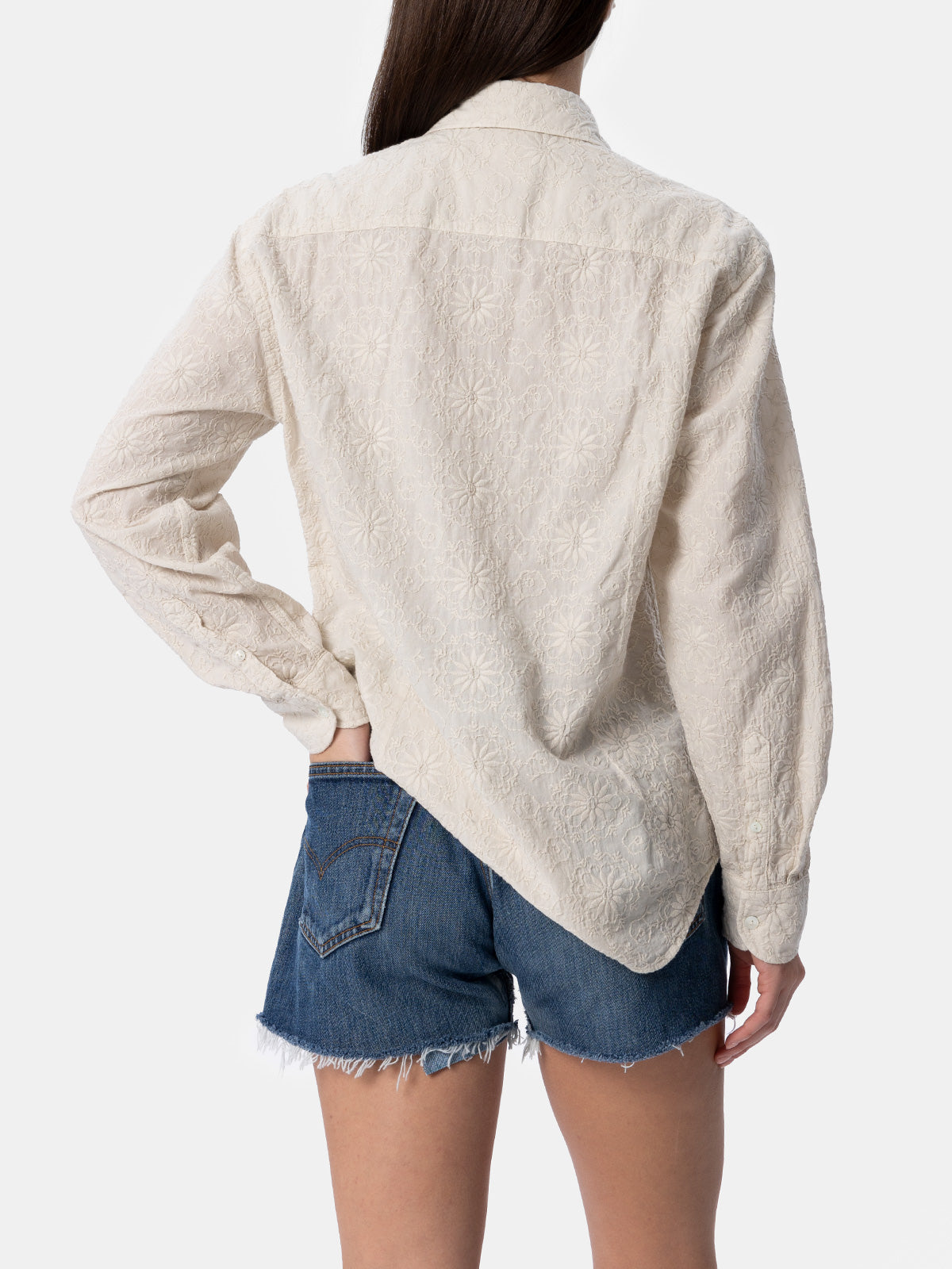 Woman classic Sangallo cotton shirt Meredith - MC2 Saint Barth