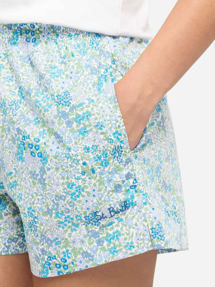 Meave Pull-Up-Shorts aus Baumwolle mit Joanna Luise-Print | Hergestellt aus Liberty-Stoff