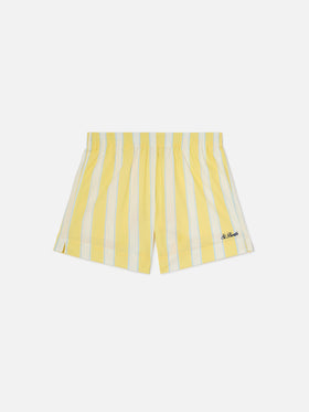 Shorts Meave in cotone a righe gialle