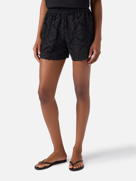 Short en broderie anglaise Black Meave 