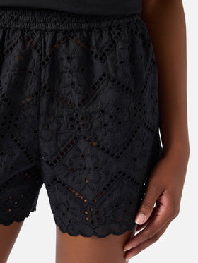 Short en broderie anglaise Black Meave 