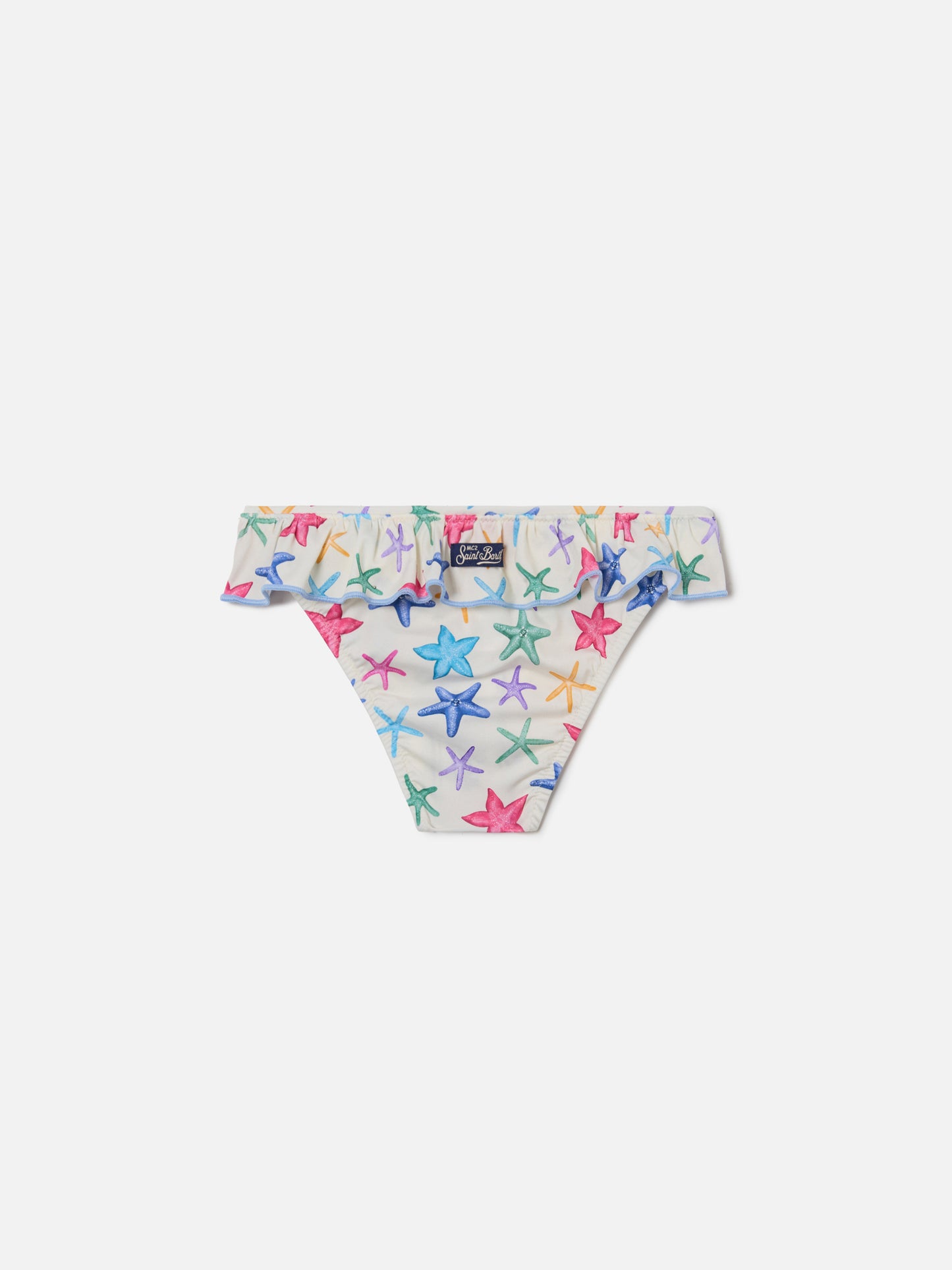 Slip de bain Melly crème à imprimé étoile de mer 