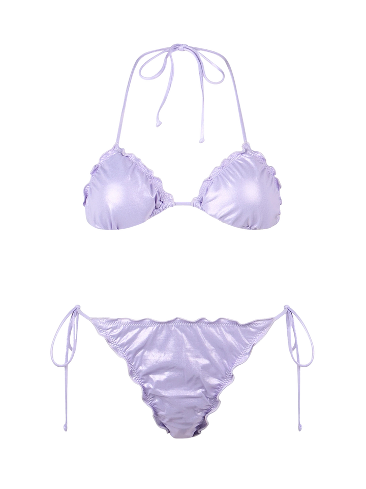 Woman lamina lilac classic triangle bikini Sagittarius Miami - MC2 Saint Barth