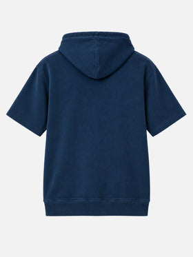 Sweat à capuche à manches courtes Mike navy 