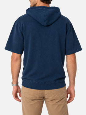 Sweat à capuche à manches courtes Mike navy 