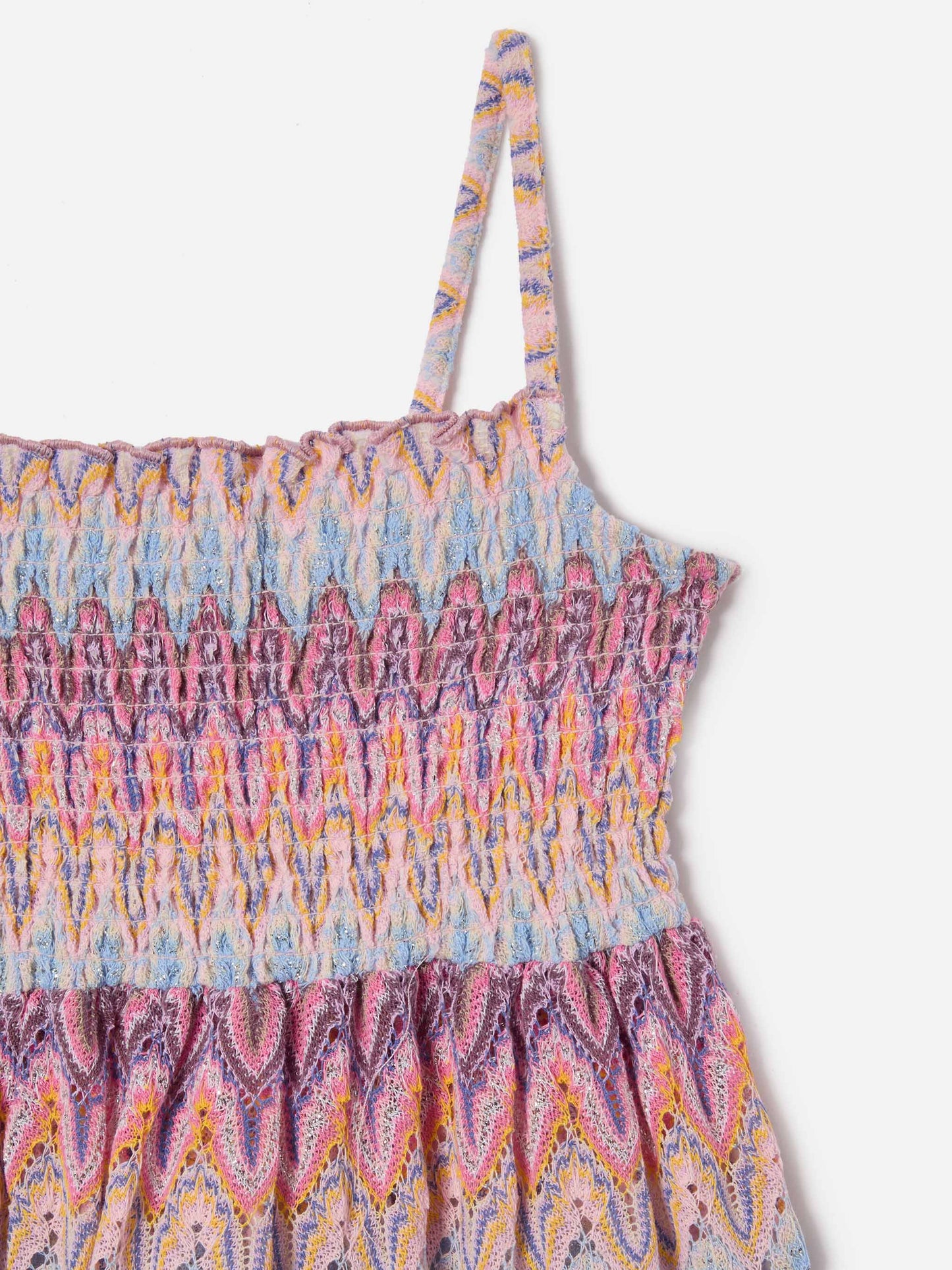 Robe d'été Miki en maille raschel avec motif flamme pastel 