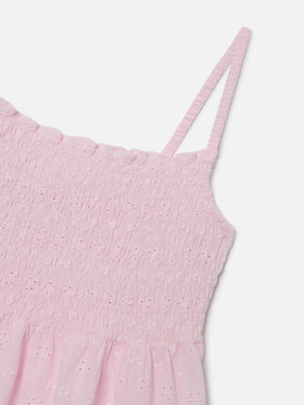 Pink Miki broderie anglaise cotton sundress