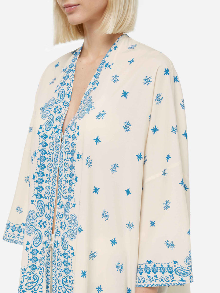 Milos kimono jacket with bandanna placed print - MC2 Saint Barth