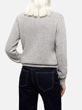Woman mélange grey cashmere blend sweater Moody - MC2 Saint Barth