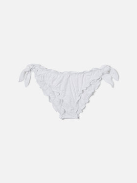 Classic Moon bikini bottoms in white sangallo fabric
