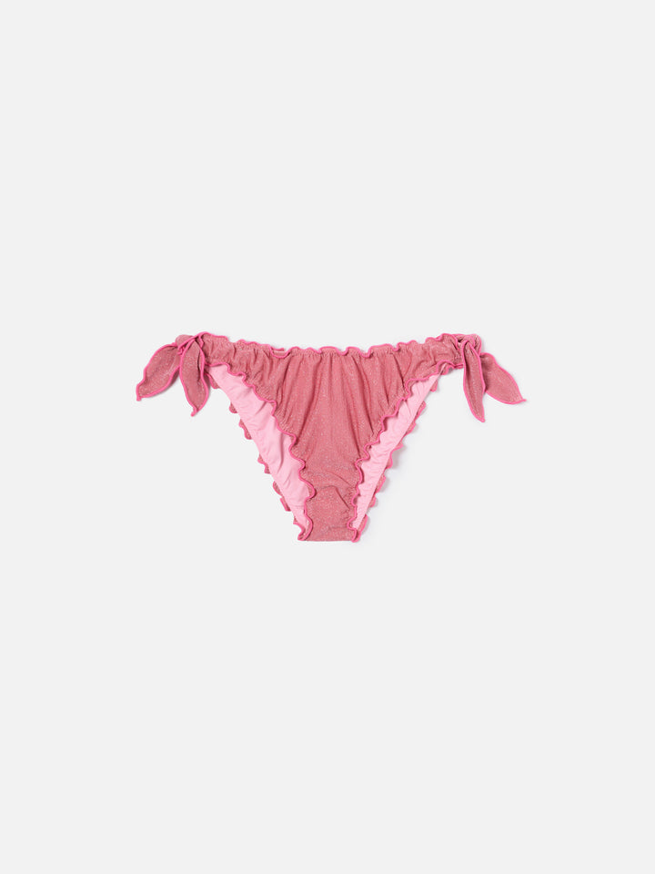 Bikini triangular Sagittarius Moon en lurex rosa 