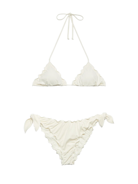 White cream classic triangle bikini Sagittarius Moon - MC2 Saint Barth