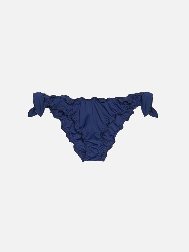 Klassische Badehose „Moon“ in Marineblau – Klassisches Triangel-Top „Sagittarius“ in Marineblau
