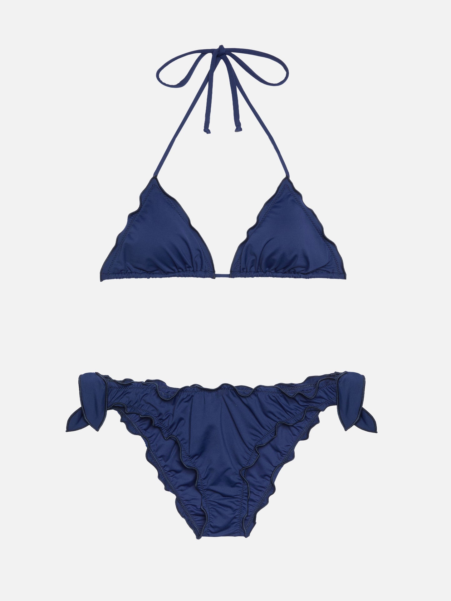 Klassische Badehose „Moon“ in Marineblau – Klassisches Triangel-Top „Sagittarius“ in Marineblau