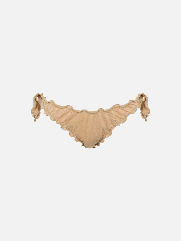 Bikini da donna classico a triangolo oro lurex Sagittarius Moon