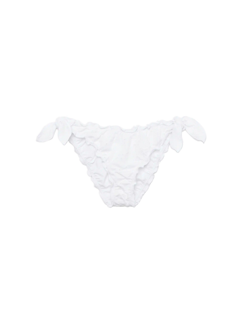 Moon white Sangallo lace classic swim briefs - MC2 Saint Barth