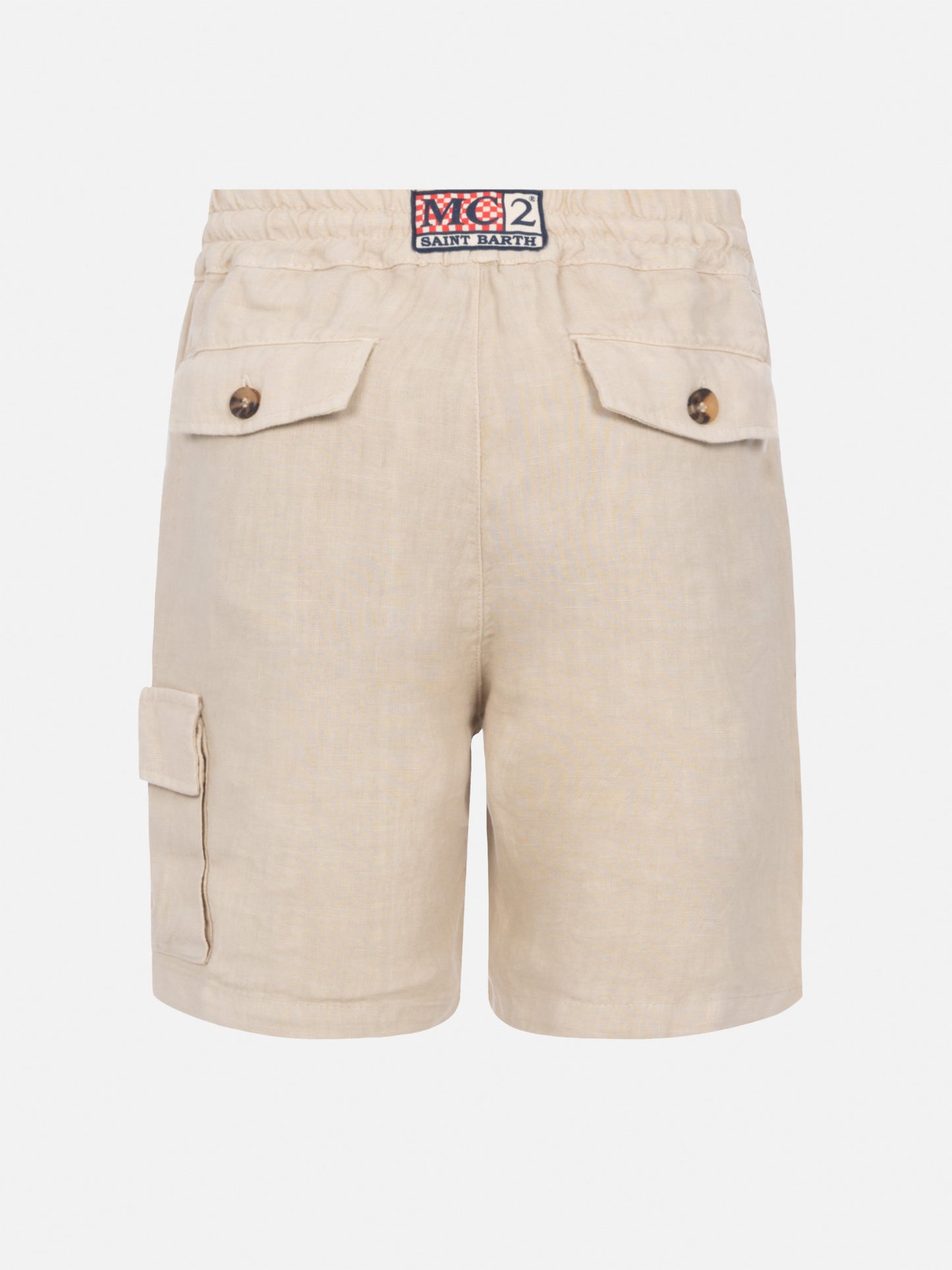 Marseille Jr beige linen bemuda - MC2 Saint Barth