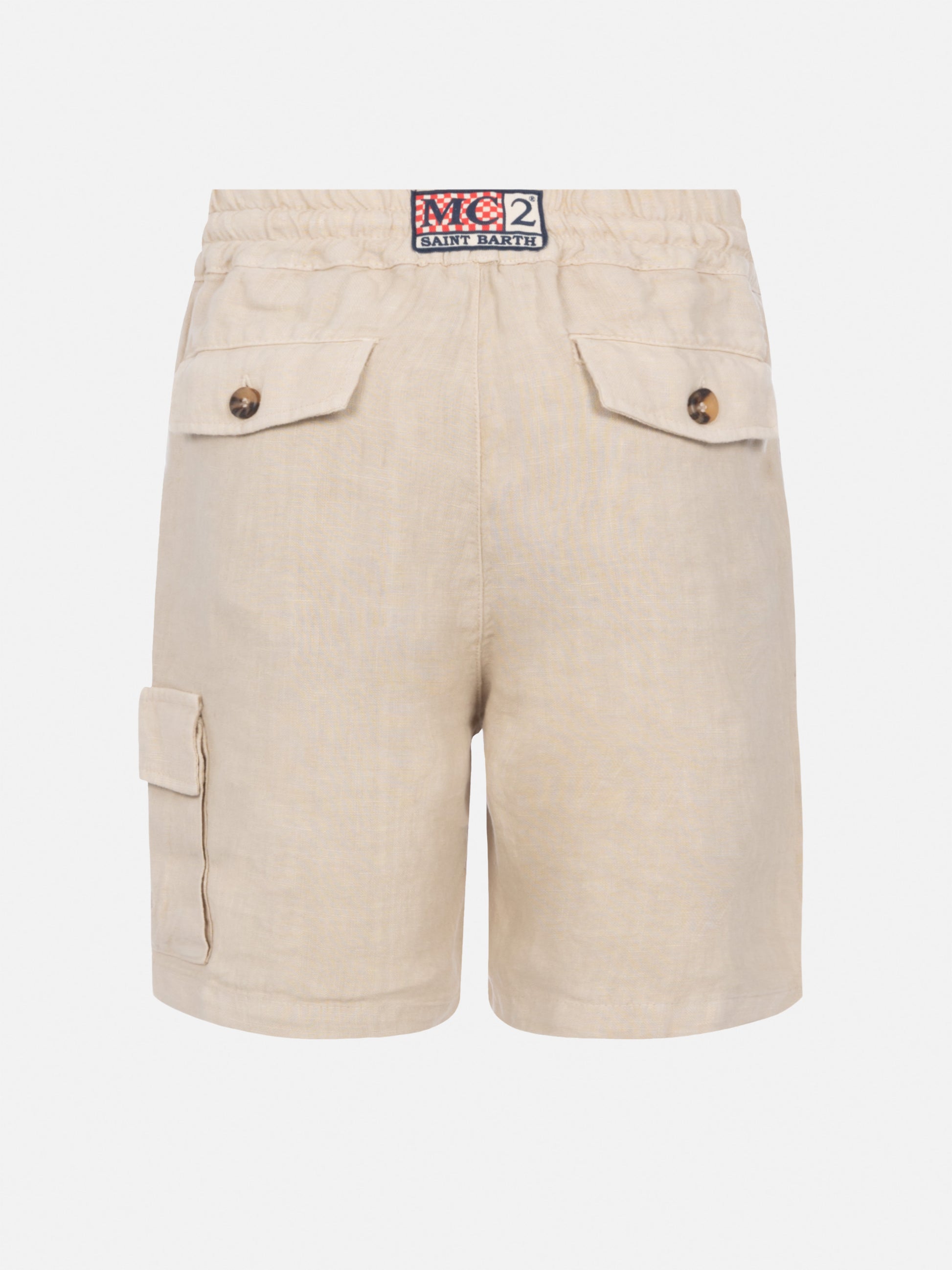 Marseille Jr beige linen bemuda - MC2 Saint Barth