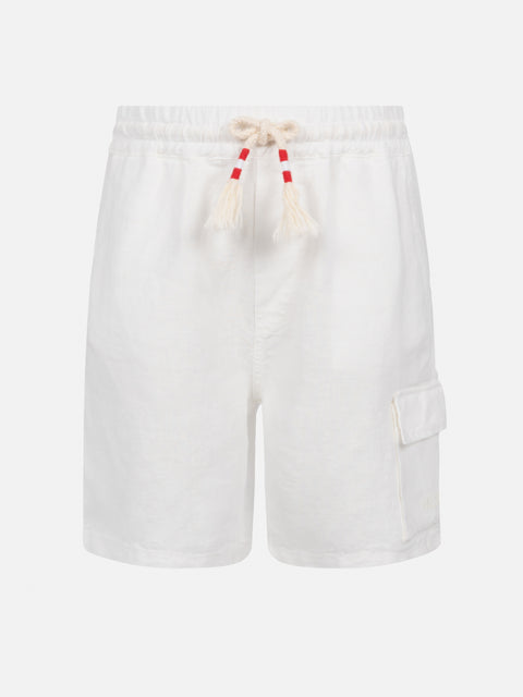 Marseille Jr white linen bemuda - MC2 Saint Barth