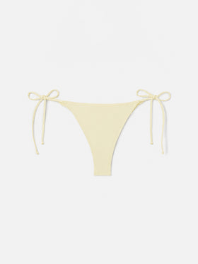 Marielle Brazilian-Bikinihose mit seitlichen Bindebändern in Uni-Butter 