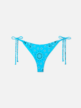 Slip mare Marielle con stampa bandana azzurra