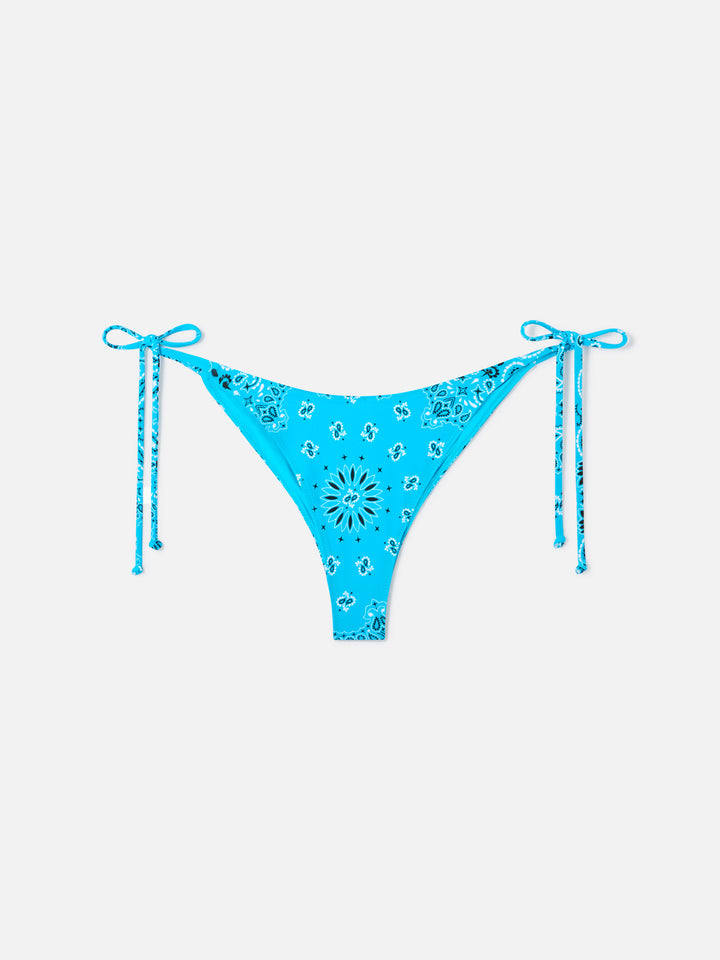 Bas de maillot Marielle bandana bleu clair 