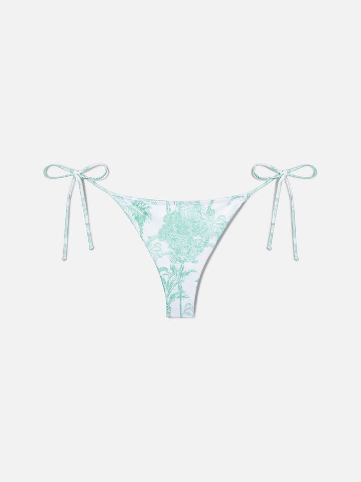 Bikini Leah Marielle con stampa toile de jouy verde