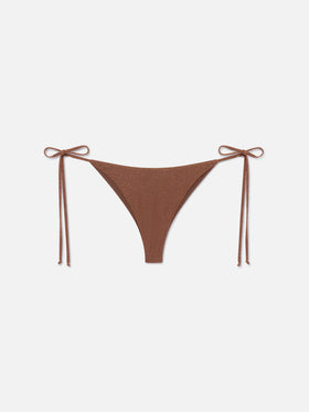 Braguita de baño Marielle de lurex marrón 