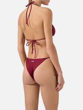 Bikini Leah Marielle glossy finish rosso con charms