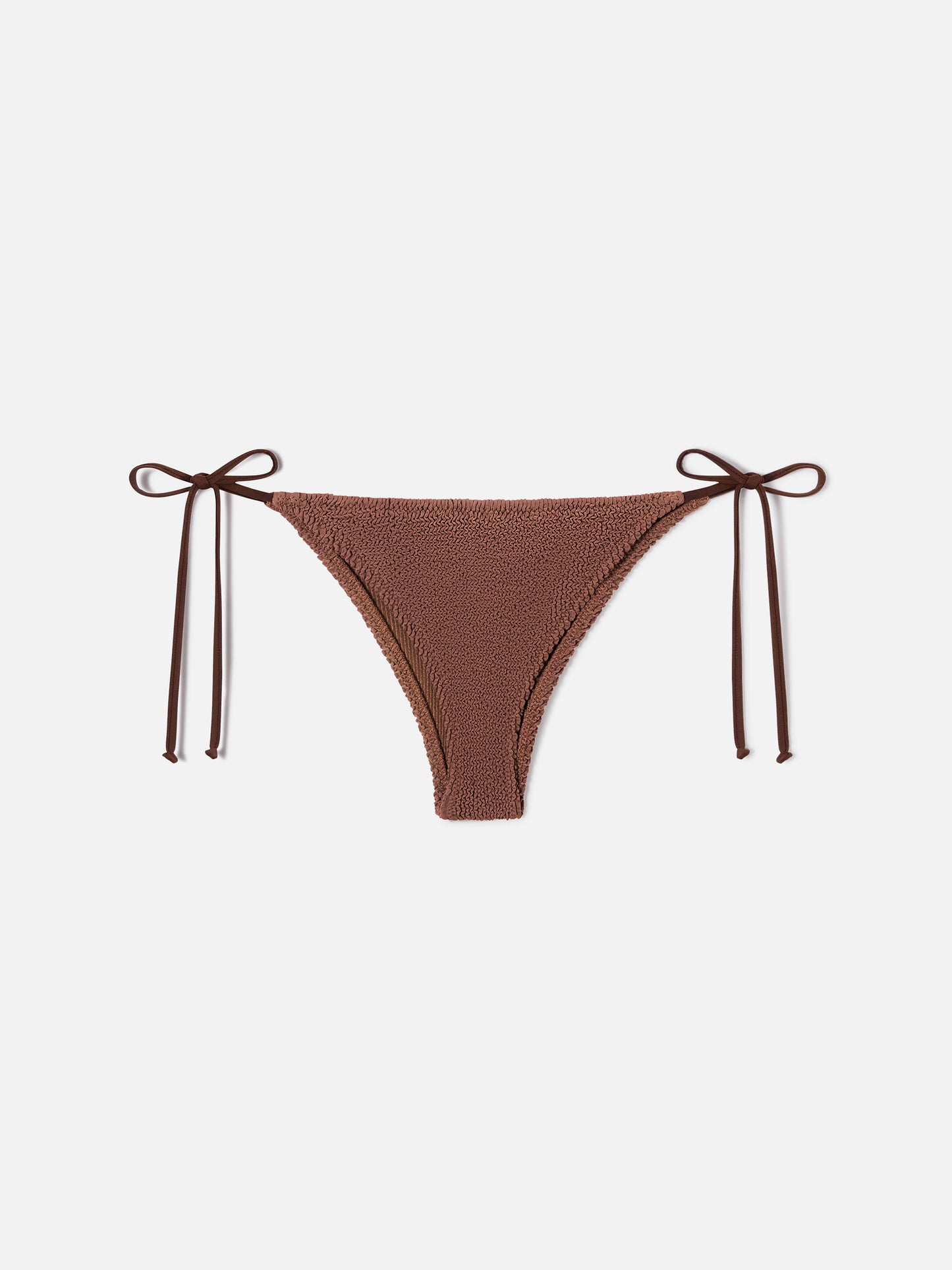 Marielle brazilian bikini bottoms in brown crinkle fabric