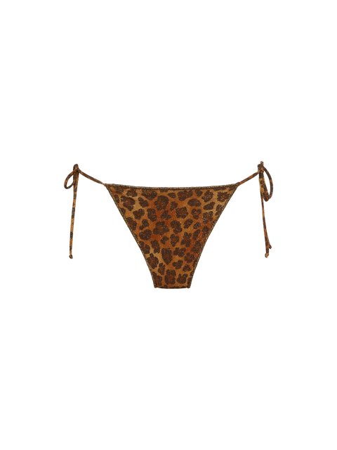 Marielle lurex classic swim briefs with animalier print - MC2 Saint Barth