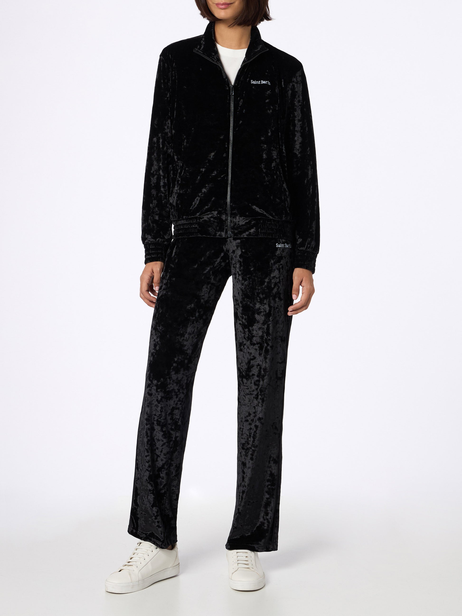Woman sweatshirt Miriam black chenille - MC2 Saint Barth