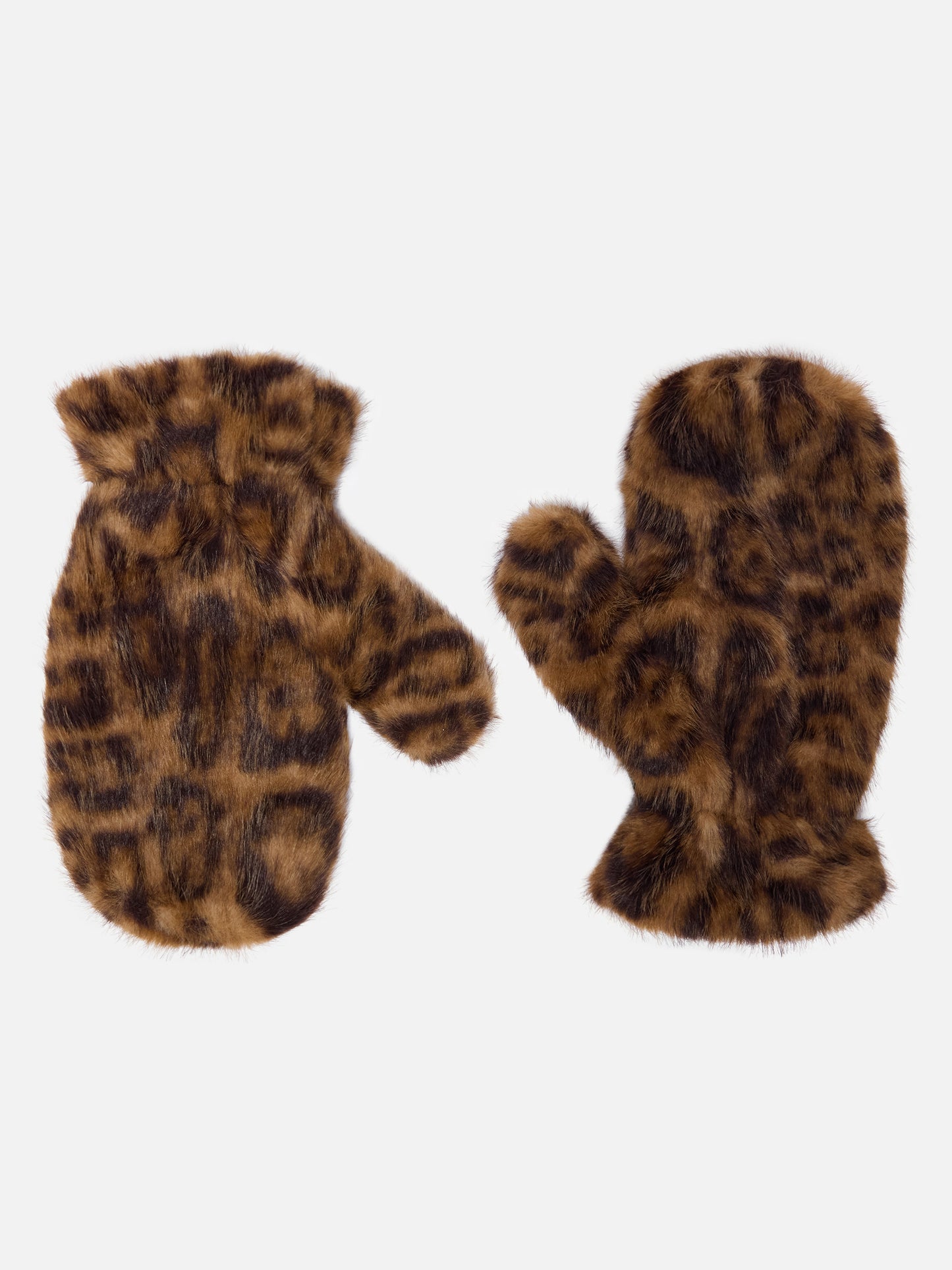 Muffy Handschuhe aus beigefarbenem Kunstpelz