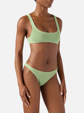 Bikini Naima Naomi de crinkle lurex verde claro 