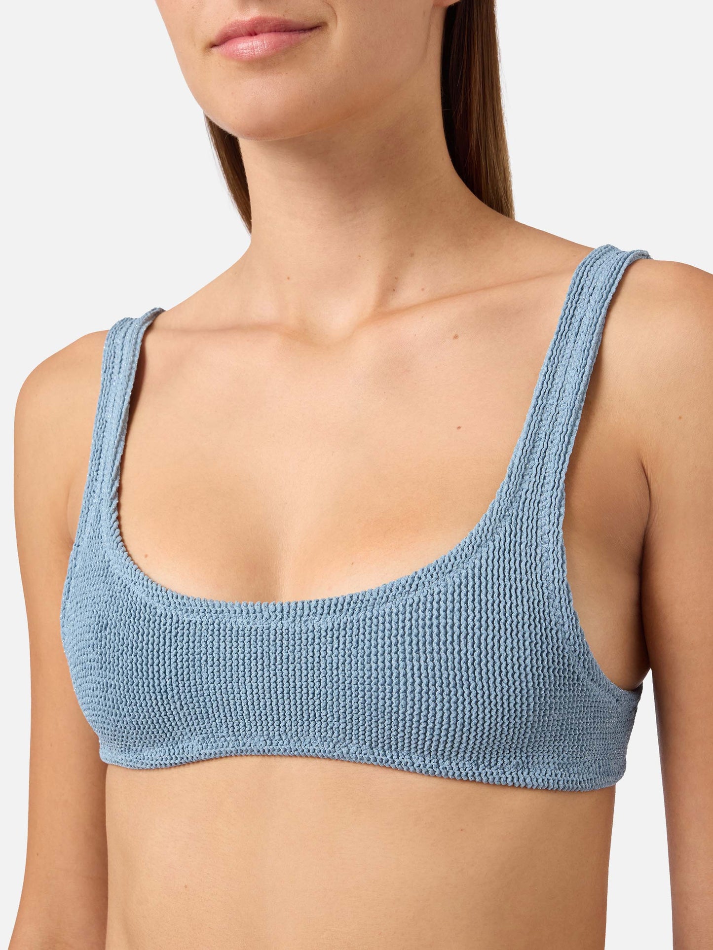 Bikini Naima Naomi de crinkle lurex azul claro 