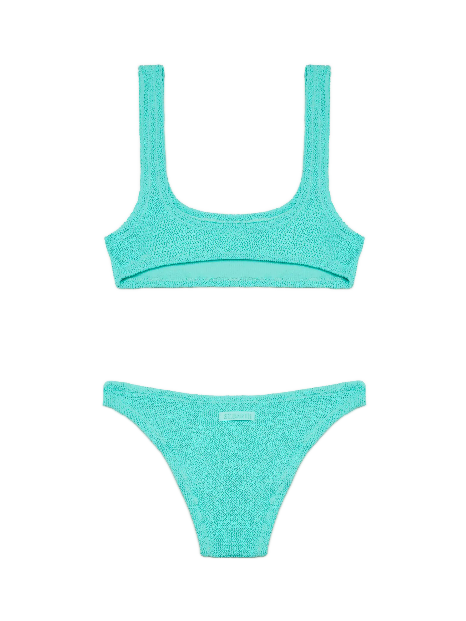 Water green crinkle bralette bikini Naima Elise - MC2 Saint Barth