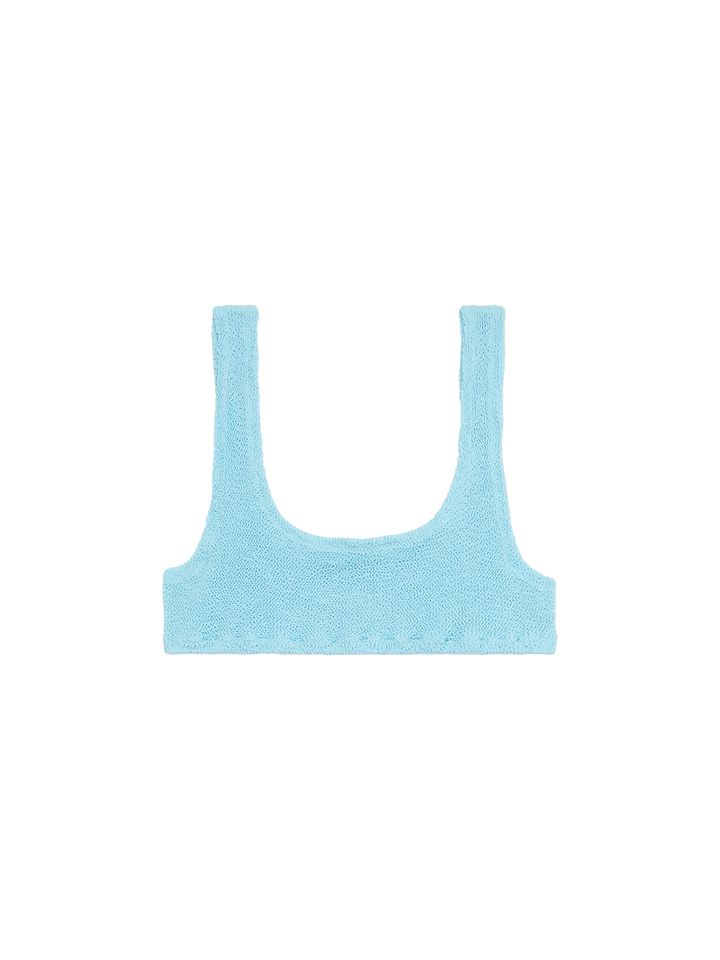 Woman light blue classic crinkle bralette Naima - MC2 Saint Barth