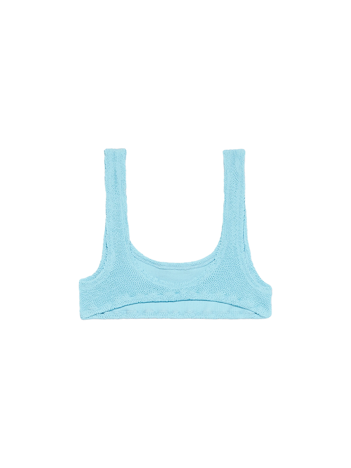 Woman light blue classic crinkle bralette Naima - MC2 Saint Barth