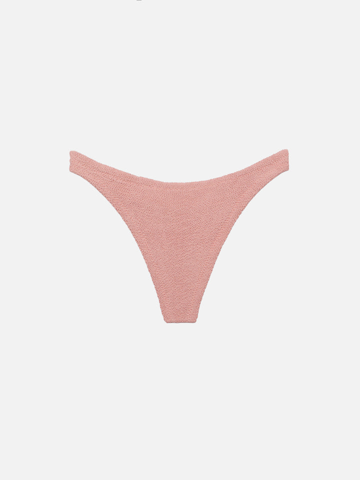 Naomi pink crinkle cheeky swim briefs