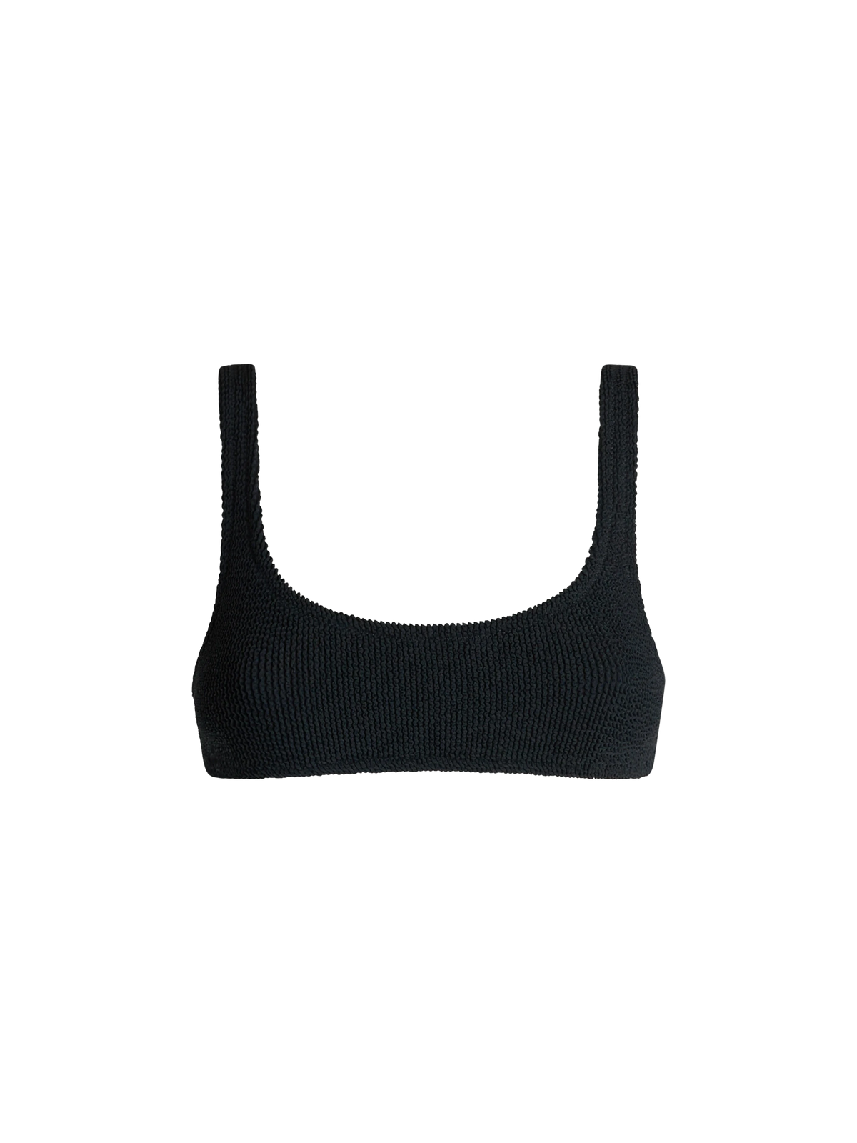 Top de bralette clásico Naima de tejido crinkle negro 