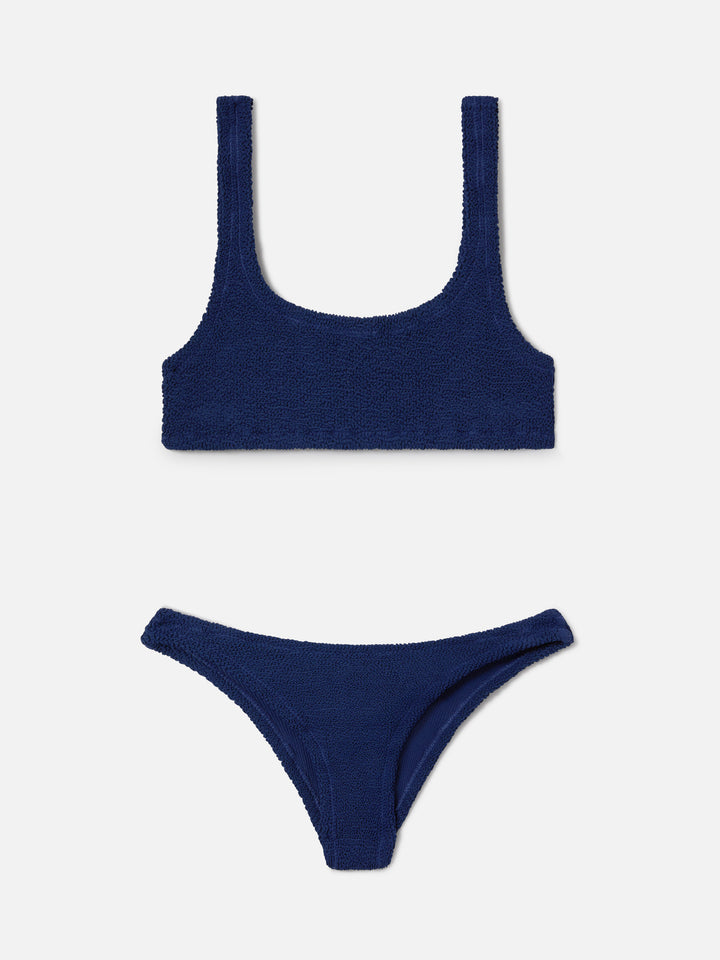 Naima Elise navy blue crinkle bikini