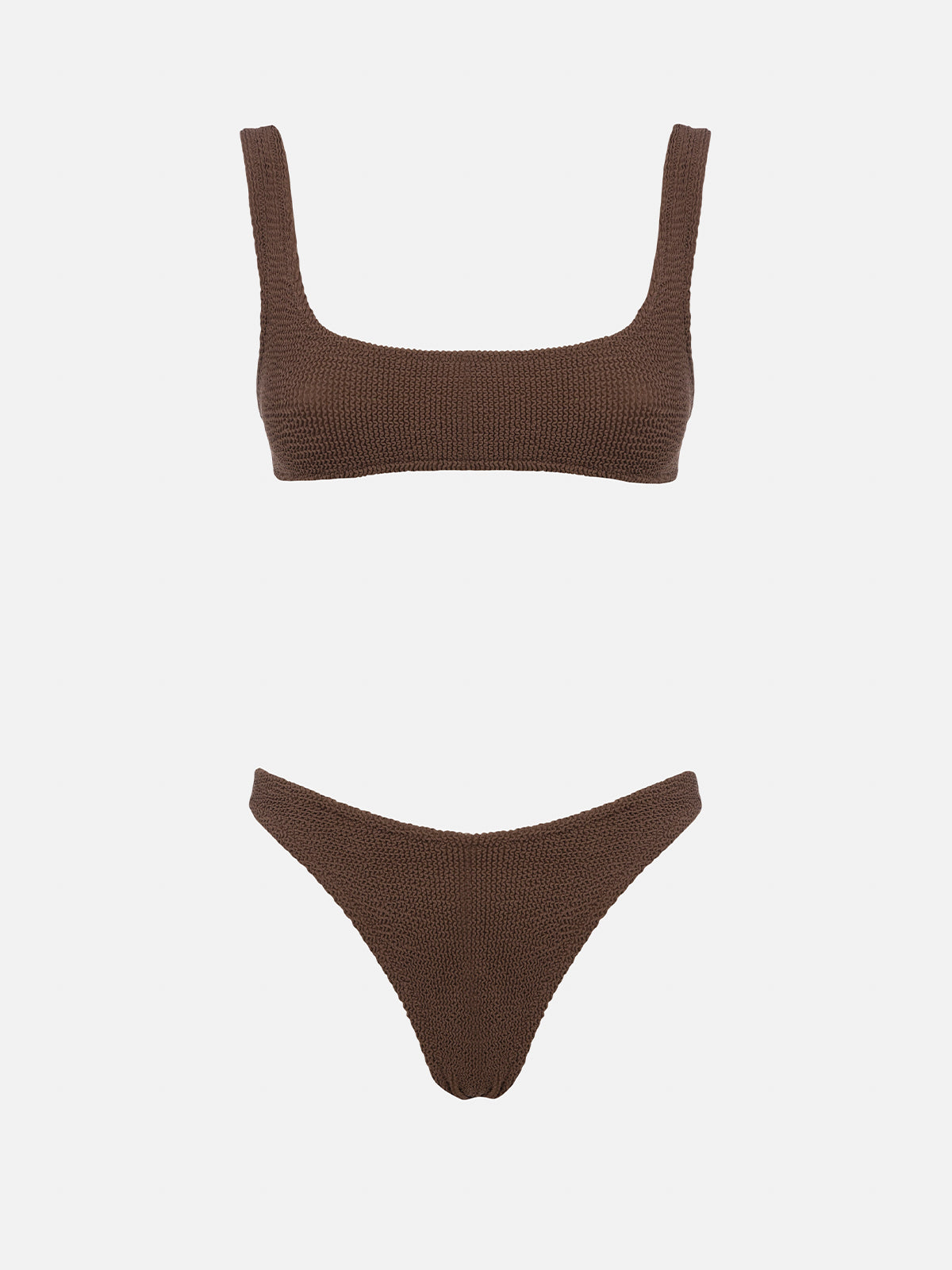 Bikini bralette froissé marron pour femme Naima Naomi 