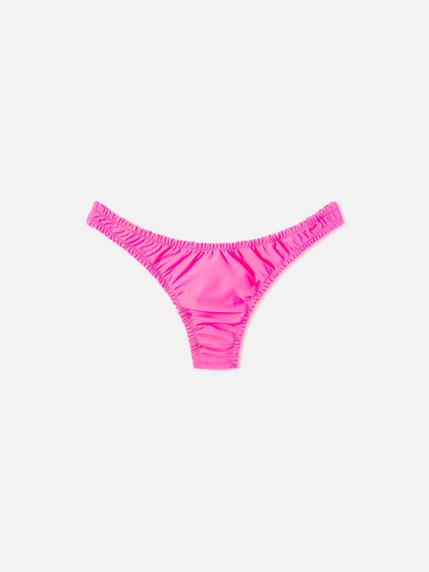 Braguita de bikini de color liso Nalu cheekiest en rosa flúor 