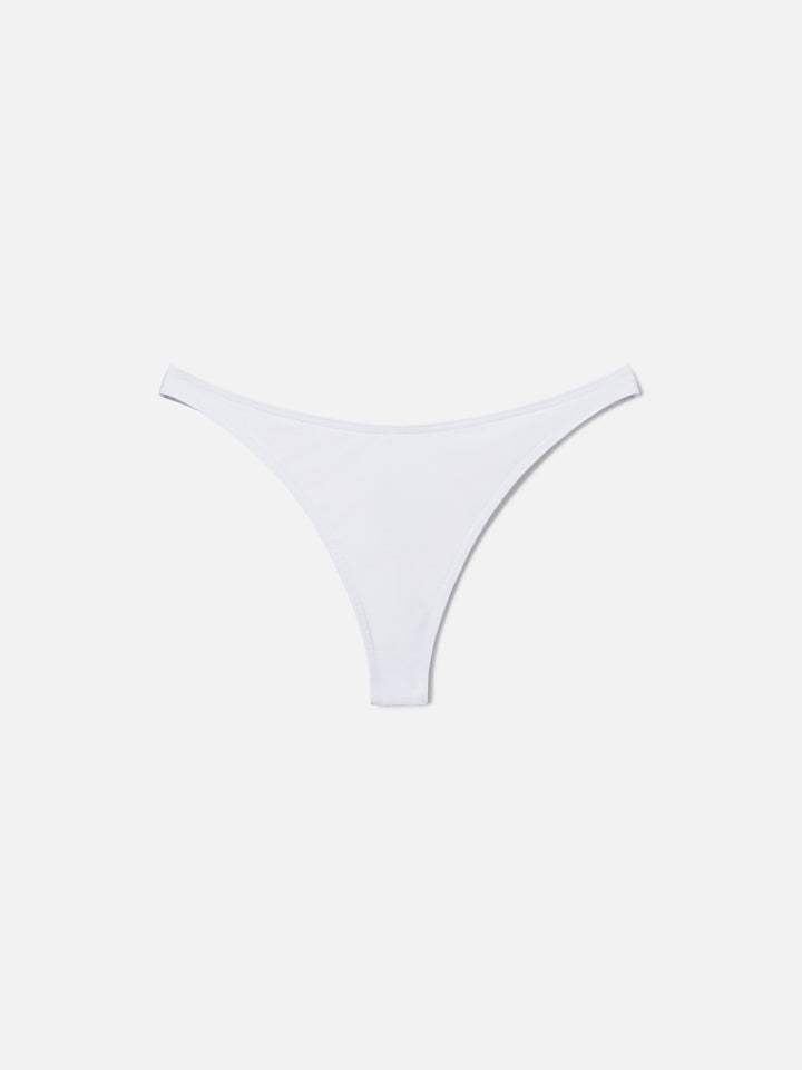 Leah Naomi white triangle bikini with ties