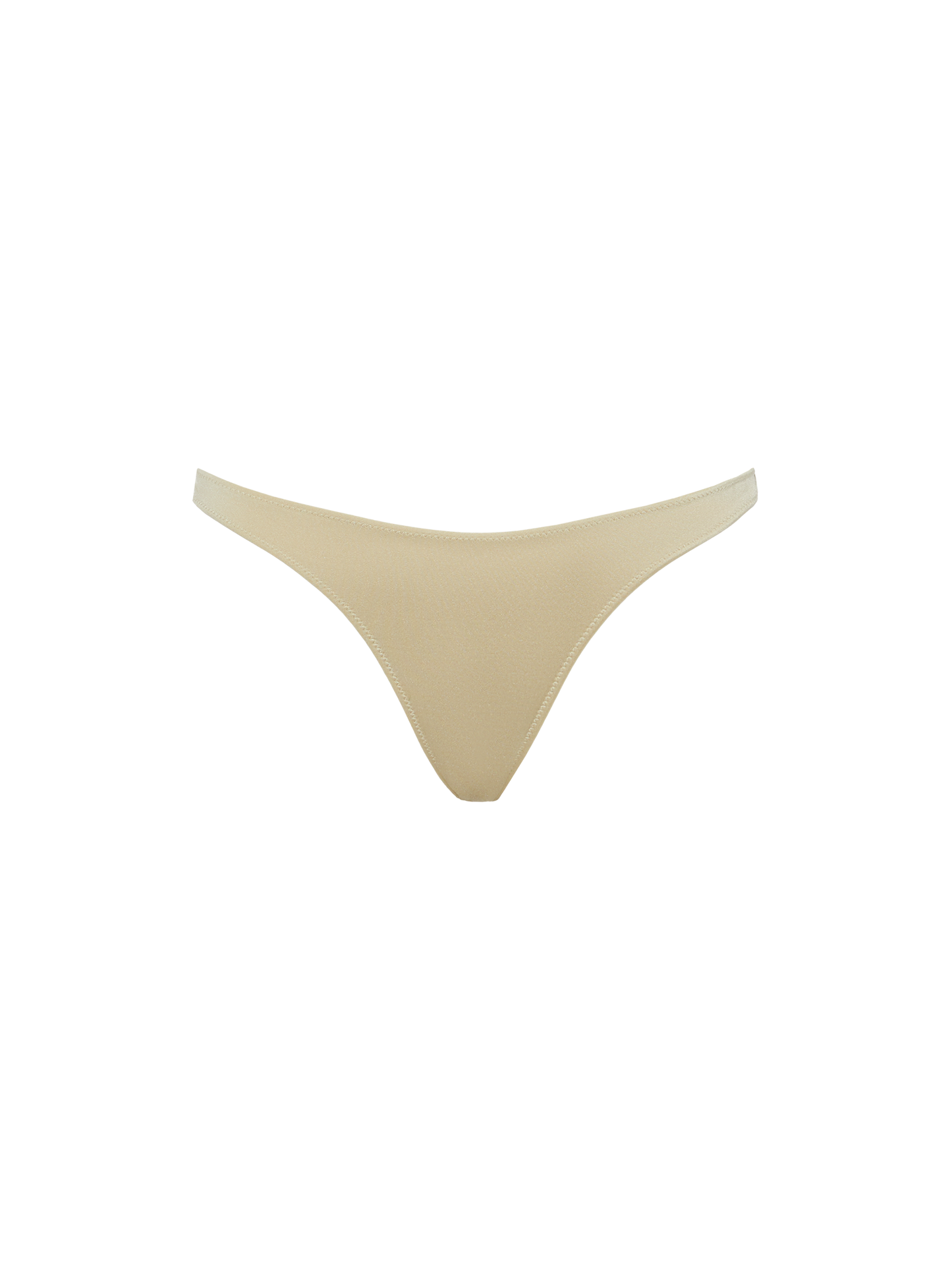 Naomi – Goldfarbene, freche Badehose mit großer Strassverzierung