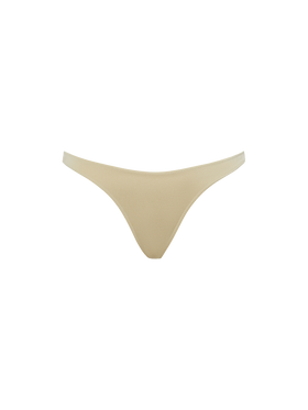 Naomi – Goldfarbene, freche Badehose mit großer Strassverzierung